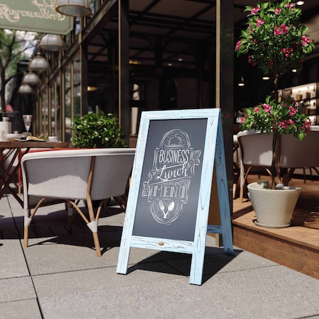 Flash Furniture Robin Blue Wooden A-Frame Magnetic Chalkboard HGWA-GDIS-CRE8-542315-GG